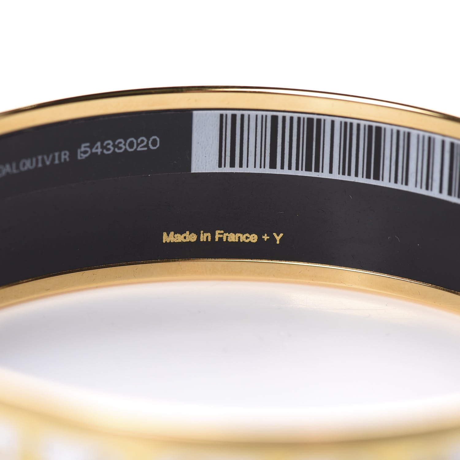 Hermes Enamel Printed Wide Balcons du Guadalquivir Bracelet 70 Gold 5 of 6