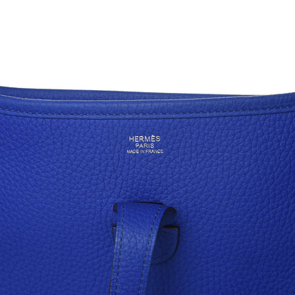 Hermes Taurillon Clemence Evelyne III PM Bleu Electrique 6 of 8