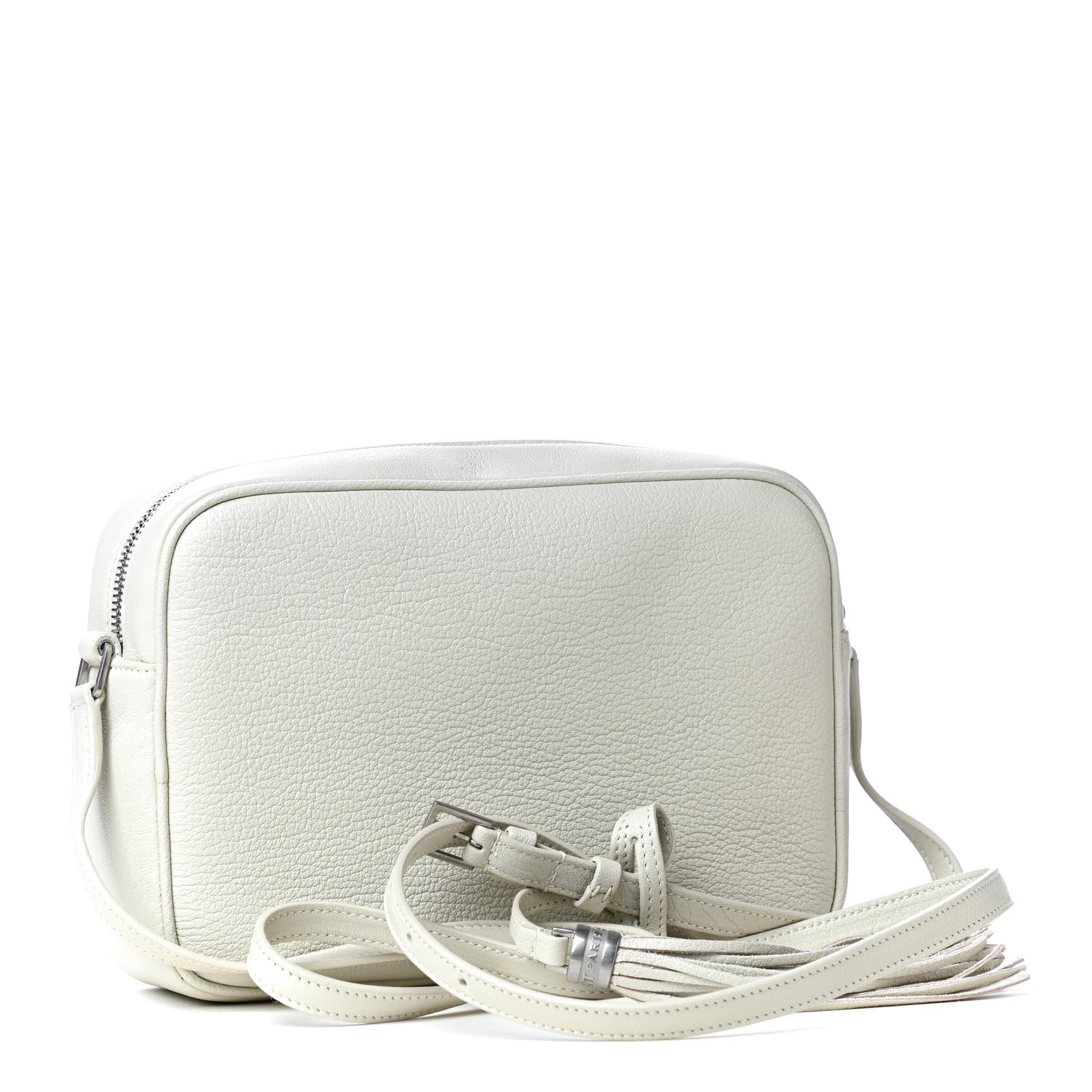 Saint Laurent Lambskin Monogram Small Lou Camera Bag Optical White 2 of 4