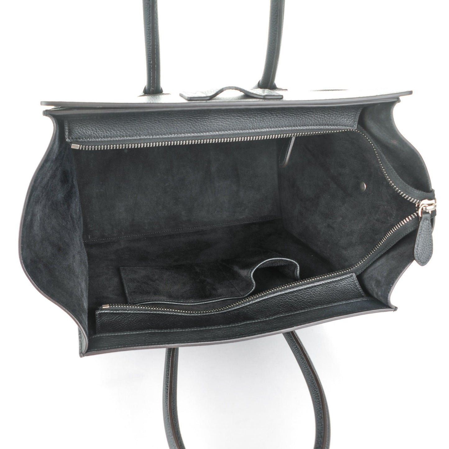 Drummed Calfskin Mini Luggage Black