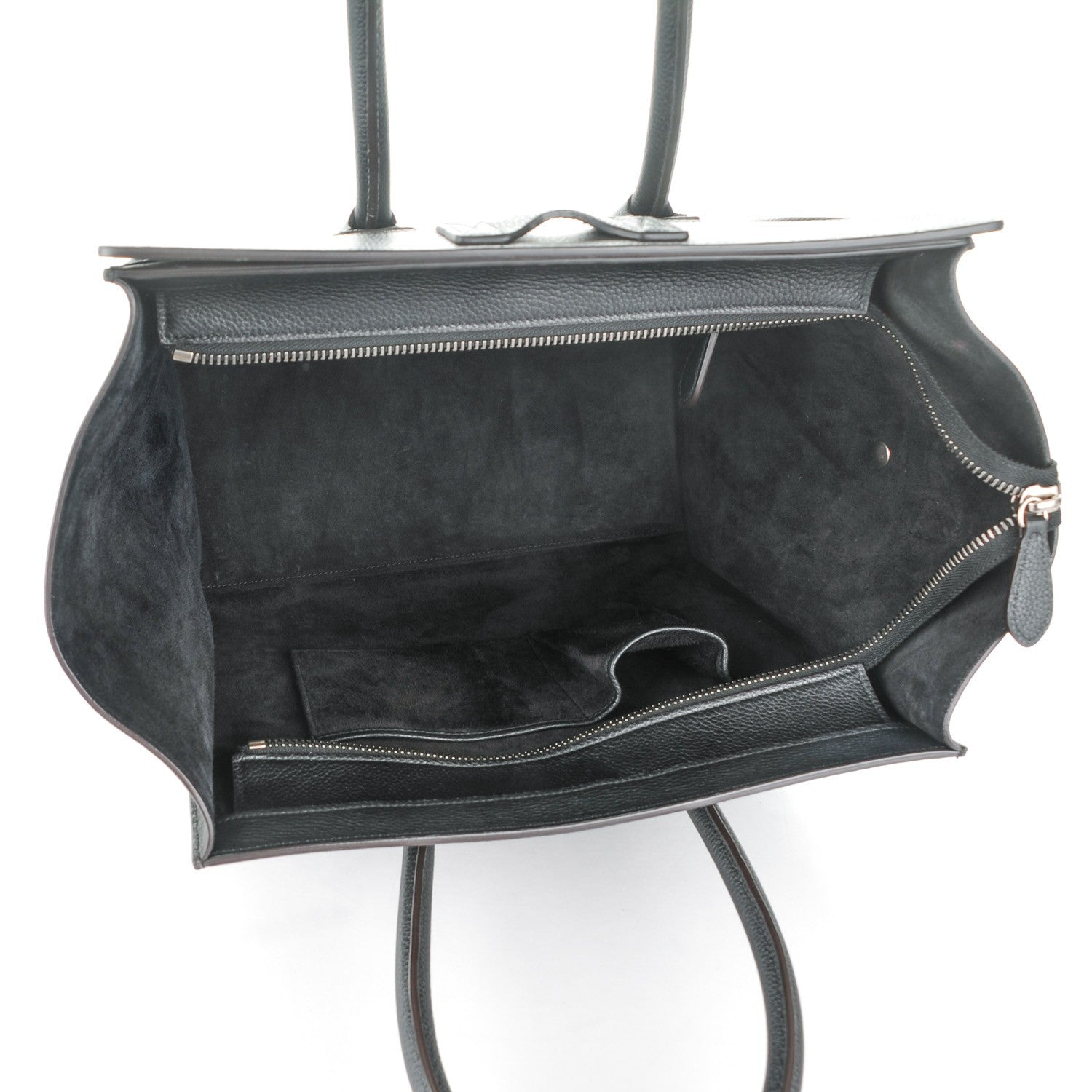 Celine Drummed Calfskin Mini Luggage Black 5 of 8