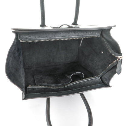 Celine Drummed Calfskin Mini Luggage Black 5 of 8