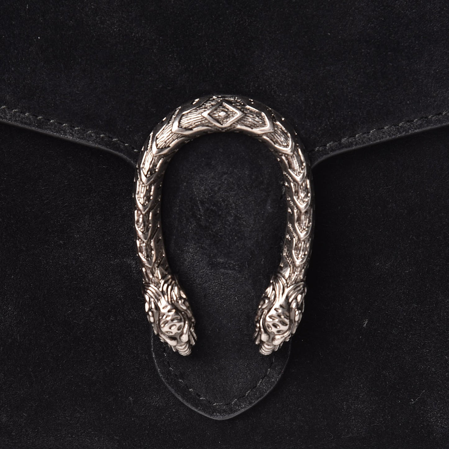 Suede Mini Dionysus Chain Wallet Black