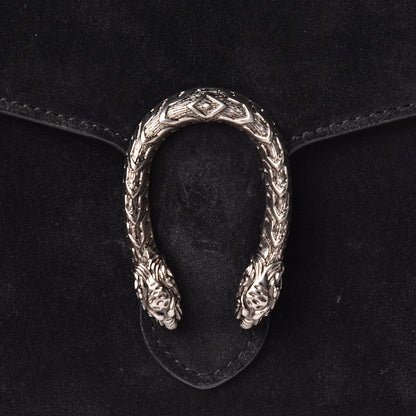 Gucci Suede Mini Dionysus Chain Wallet Black 10 of 11