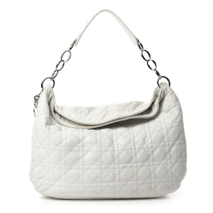Christian Dior Lambskin Cannage Medium Dior Soft Hobo White 1 of 19
