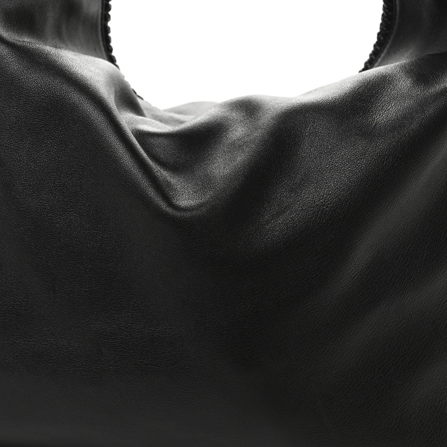 Calfskin Large Horsebit Chain Hobo Black