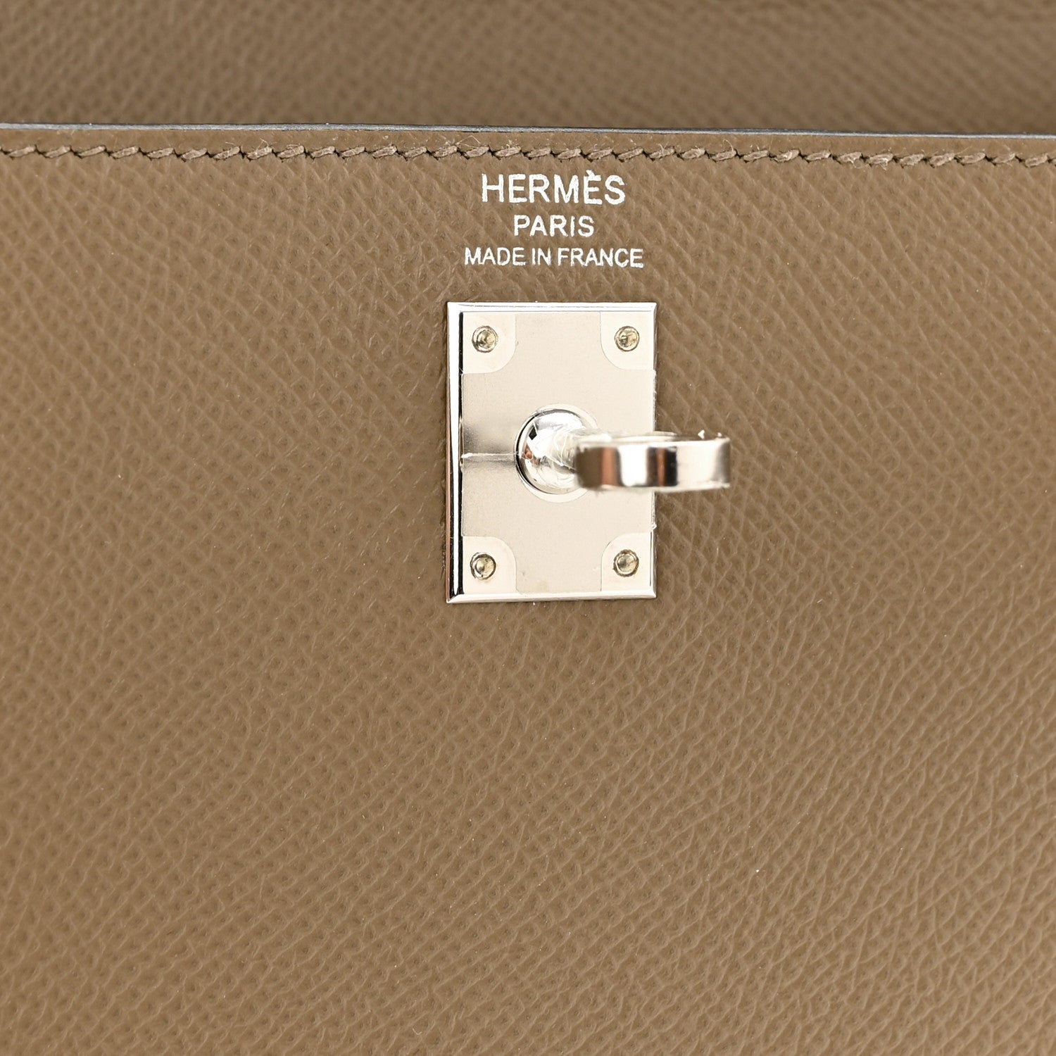 Hermes Epsom Verso Tri-Color Kelly Sellier 25 Etoupe Alezan Biscuit 5 of 10