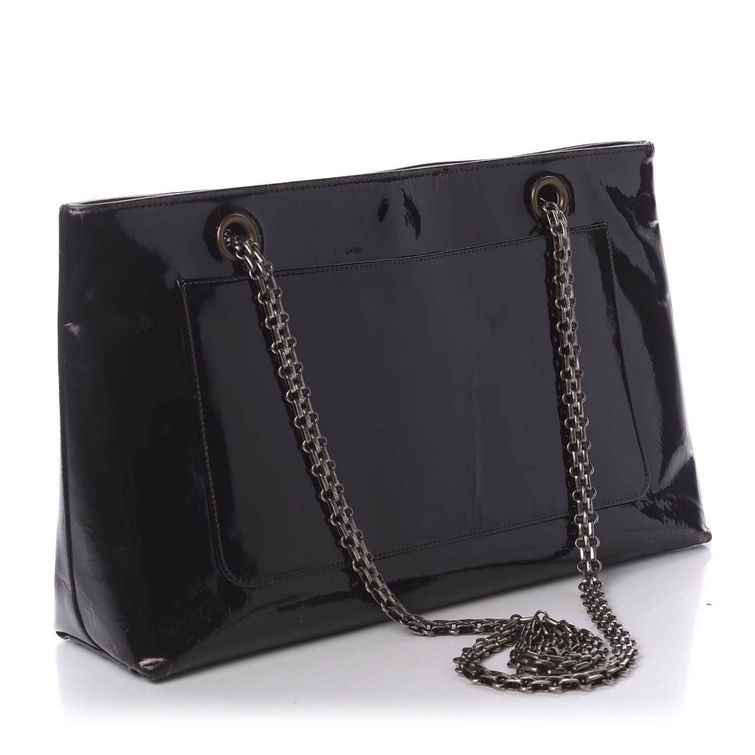 Chanel Patent Mademoiselle Tote Brown 2 of 11