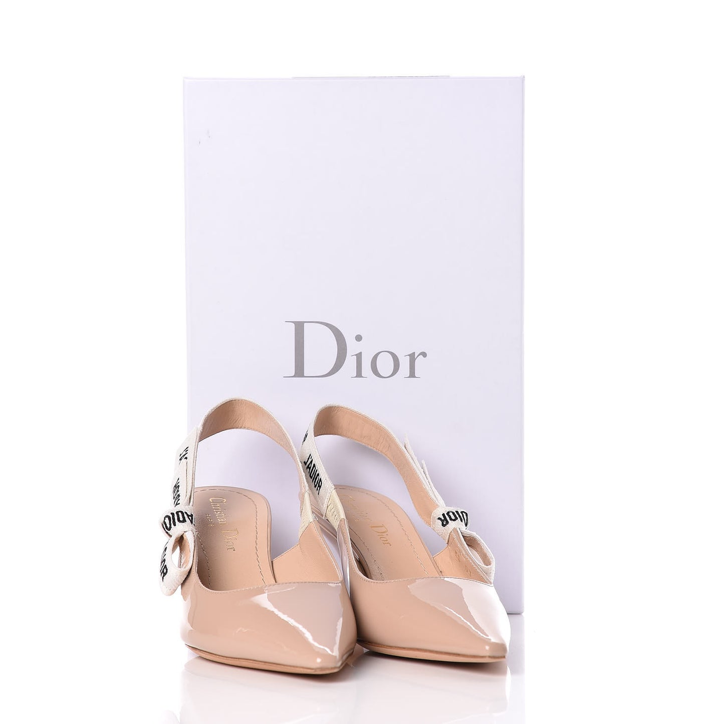 Patent Ribbon J'Adior Slingback 65mm Pumps 36 Nude