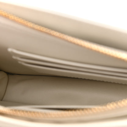 Christian Dior Calfskin Cannage Caro Zipped Pouch With Chain Latte 7 of 13