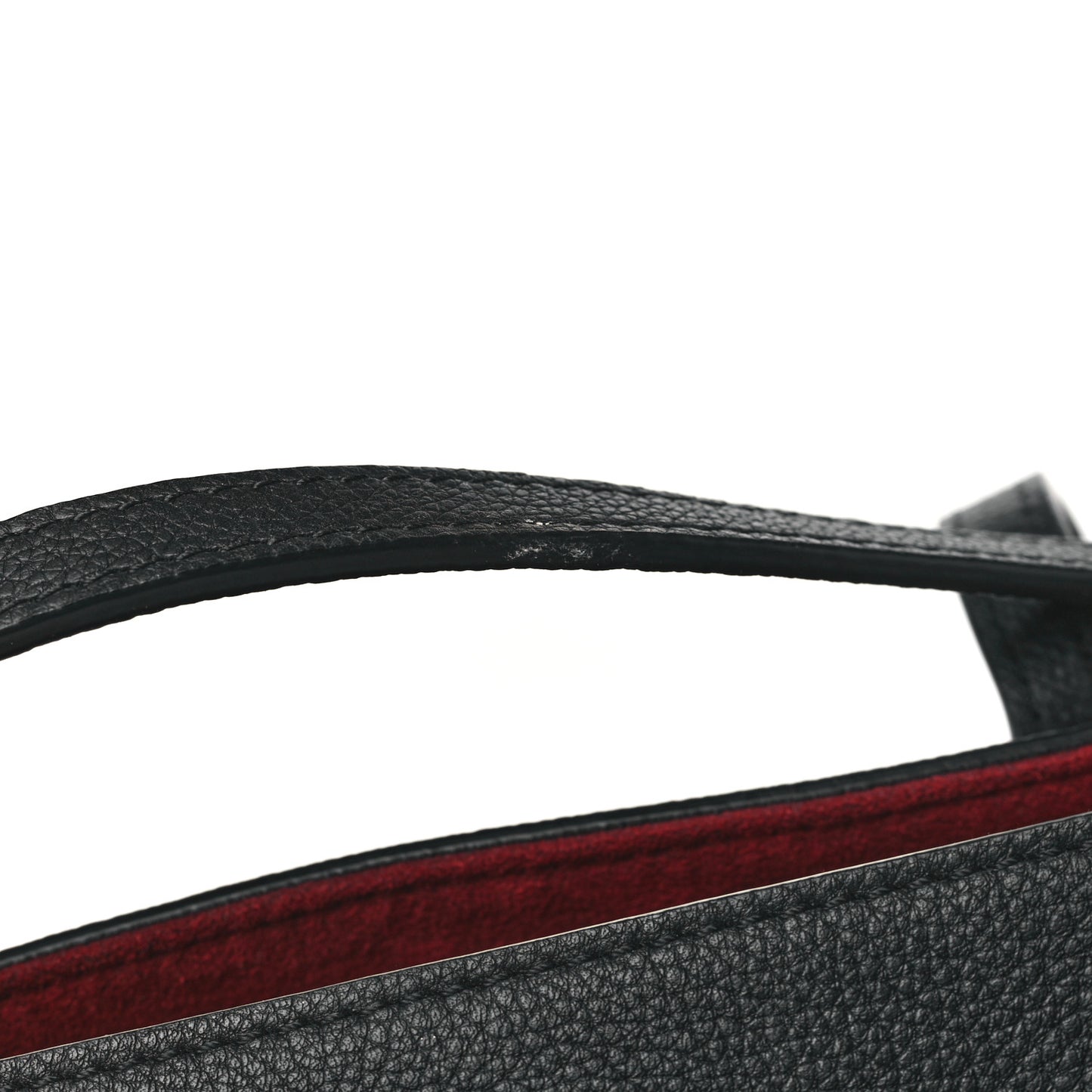 Grained Calfskin Lockme Shopper Black