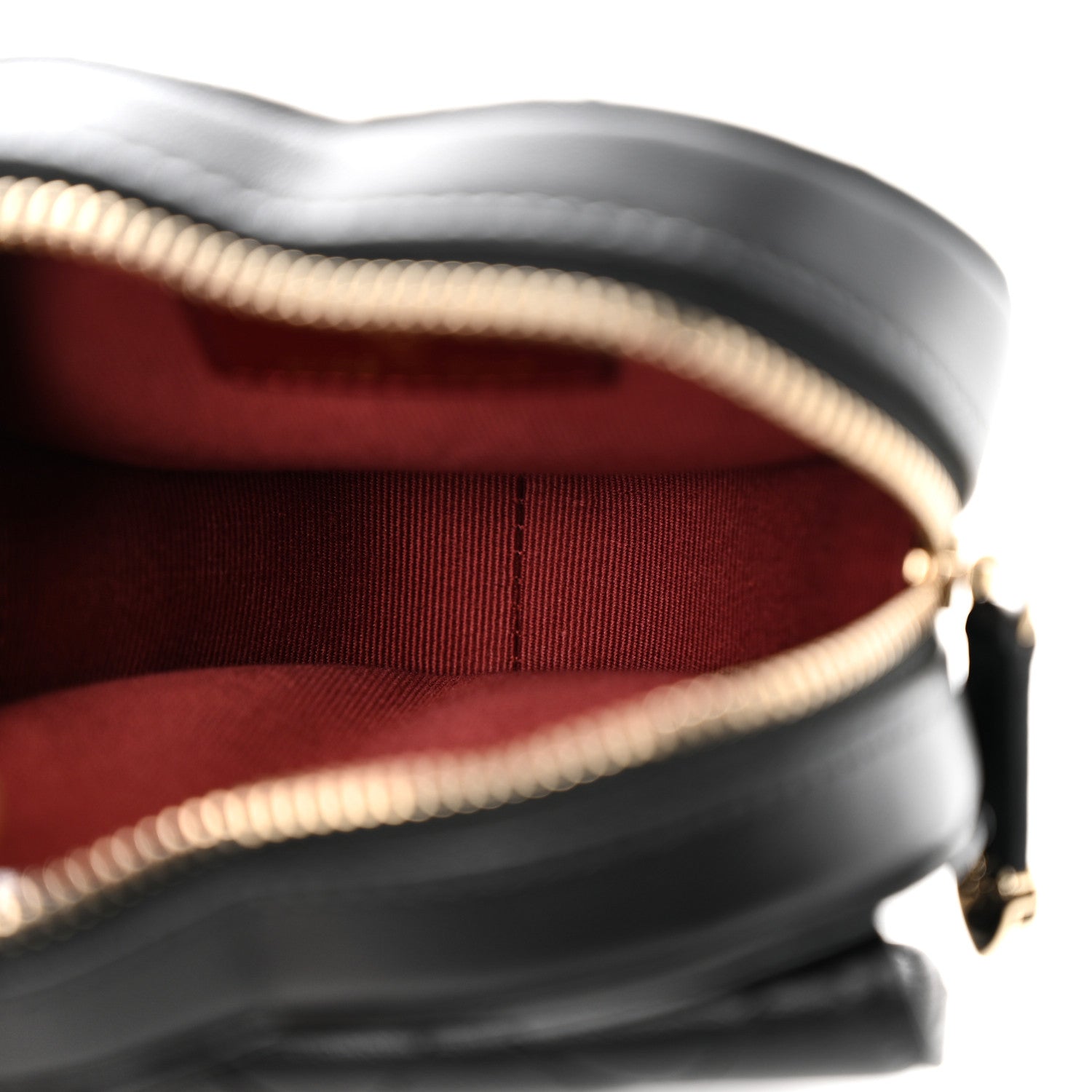 Chanel Lambskin Quilted CC In Love Heart Waist Belt Bag With Chain Black 5 of 11