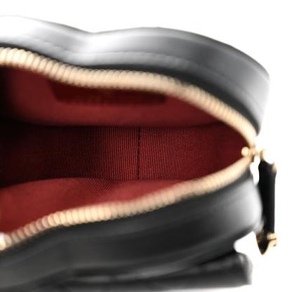 Chanel Lambskin Quilted CC In Love Heart Waist Belt Bag With Chain Black 5 of 11