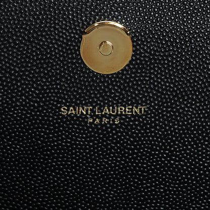 Saint Laurent Grain De Poudre Medium Classic Monogram Kate Satchel Black 6 of 7