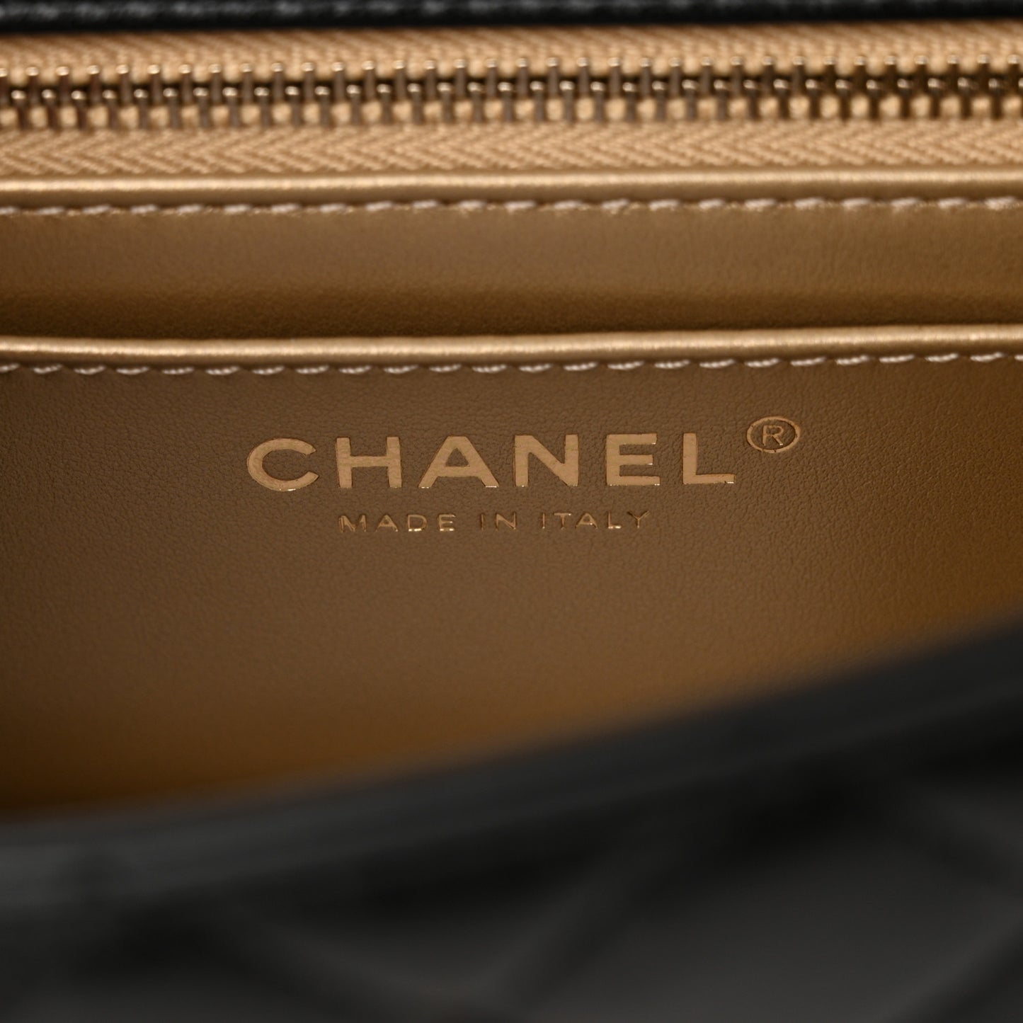 Lambskin Quilted Mini Rectangular Pearl Crush Flap Black