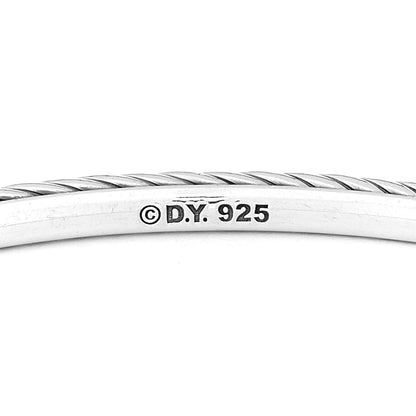 David Yurman Sterling Silver 2.5mm Cable Classics Bangle Bracelet 4 of 4
