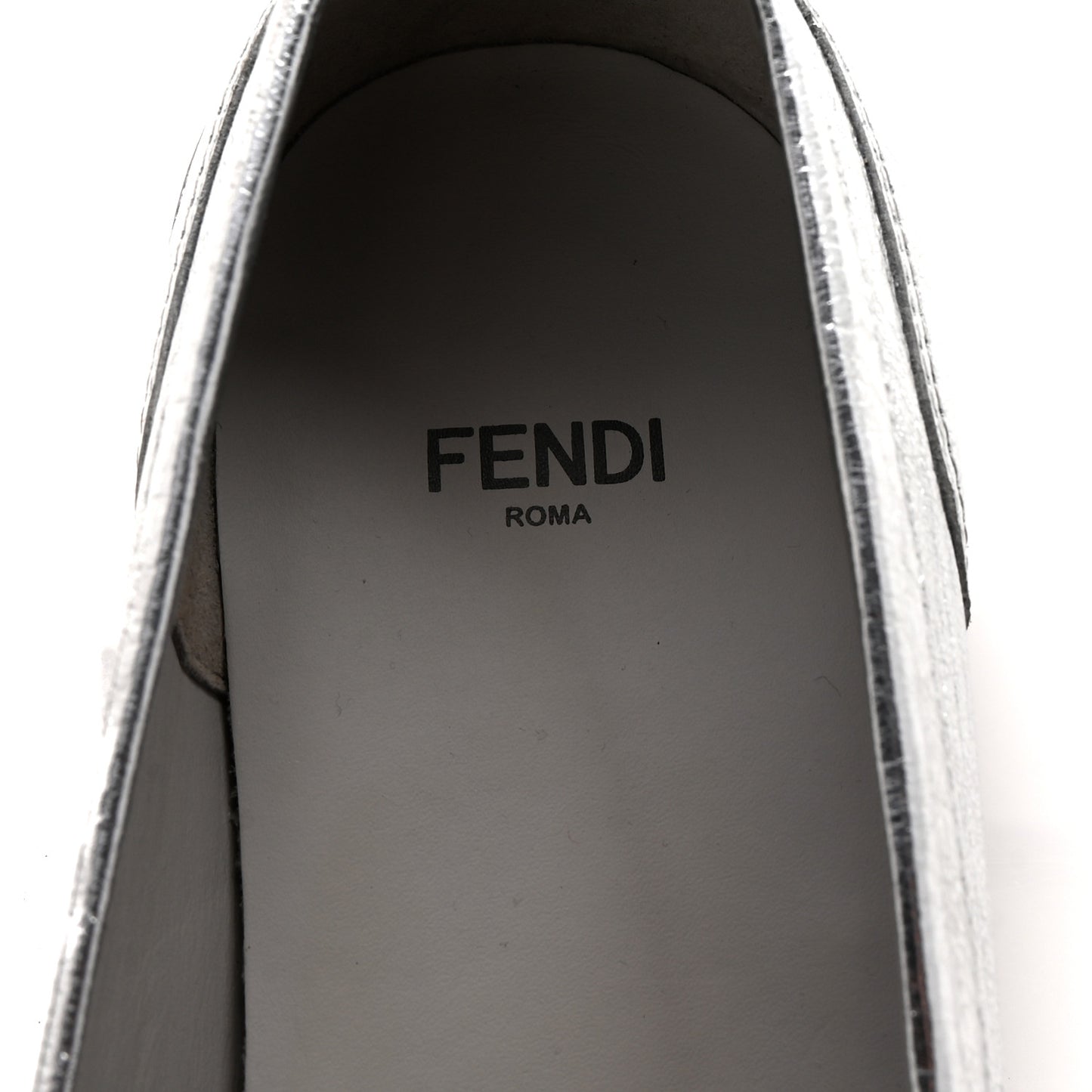 Metallic Vitello Womens O'Lock Loafers 39 Argento