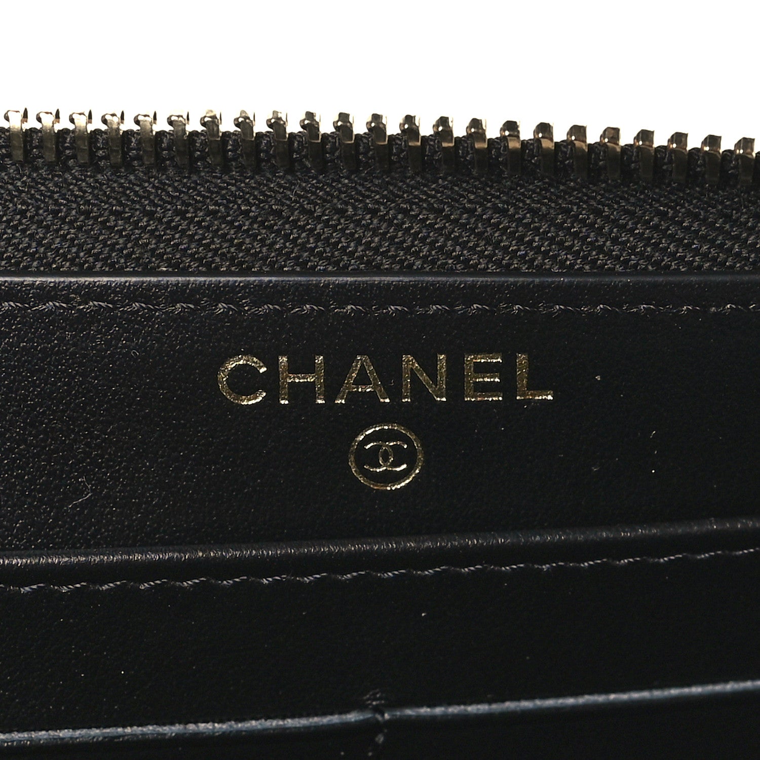 Chanel Caviar Quilted Filigree Zip Around Wallet Black 6 of 8