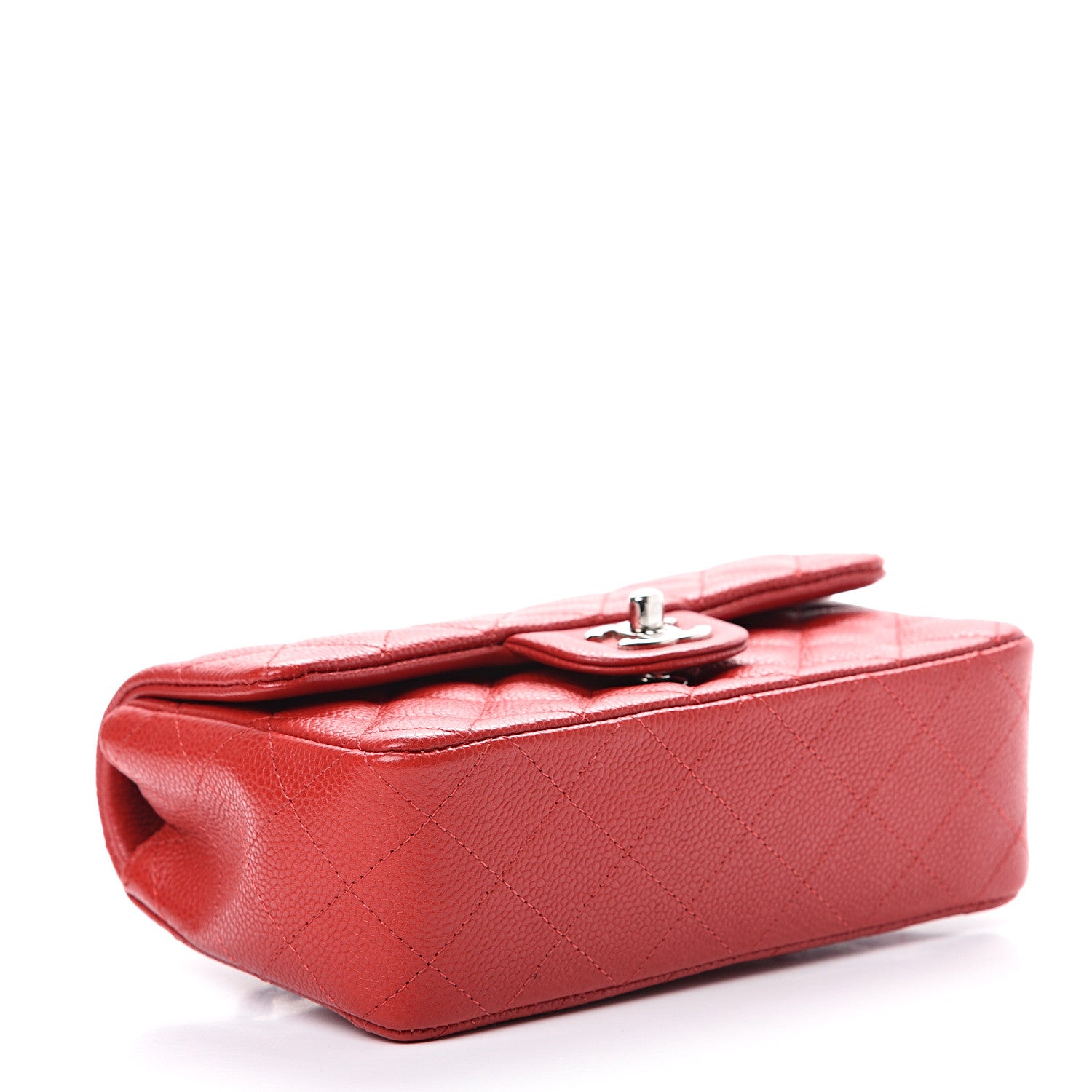Chanel Caviar Quilted Mini Rectangular Flap Red 3 of 10