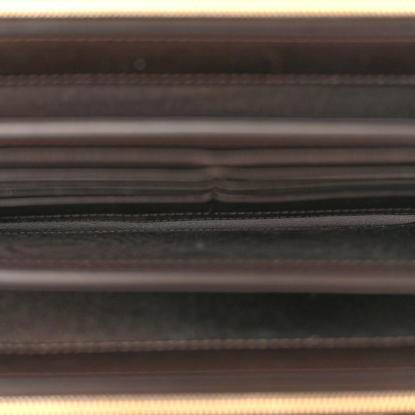 Calfskin GG Supreme Monogram Wristlet Clutch Wallet Dark Brown