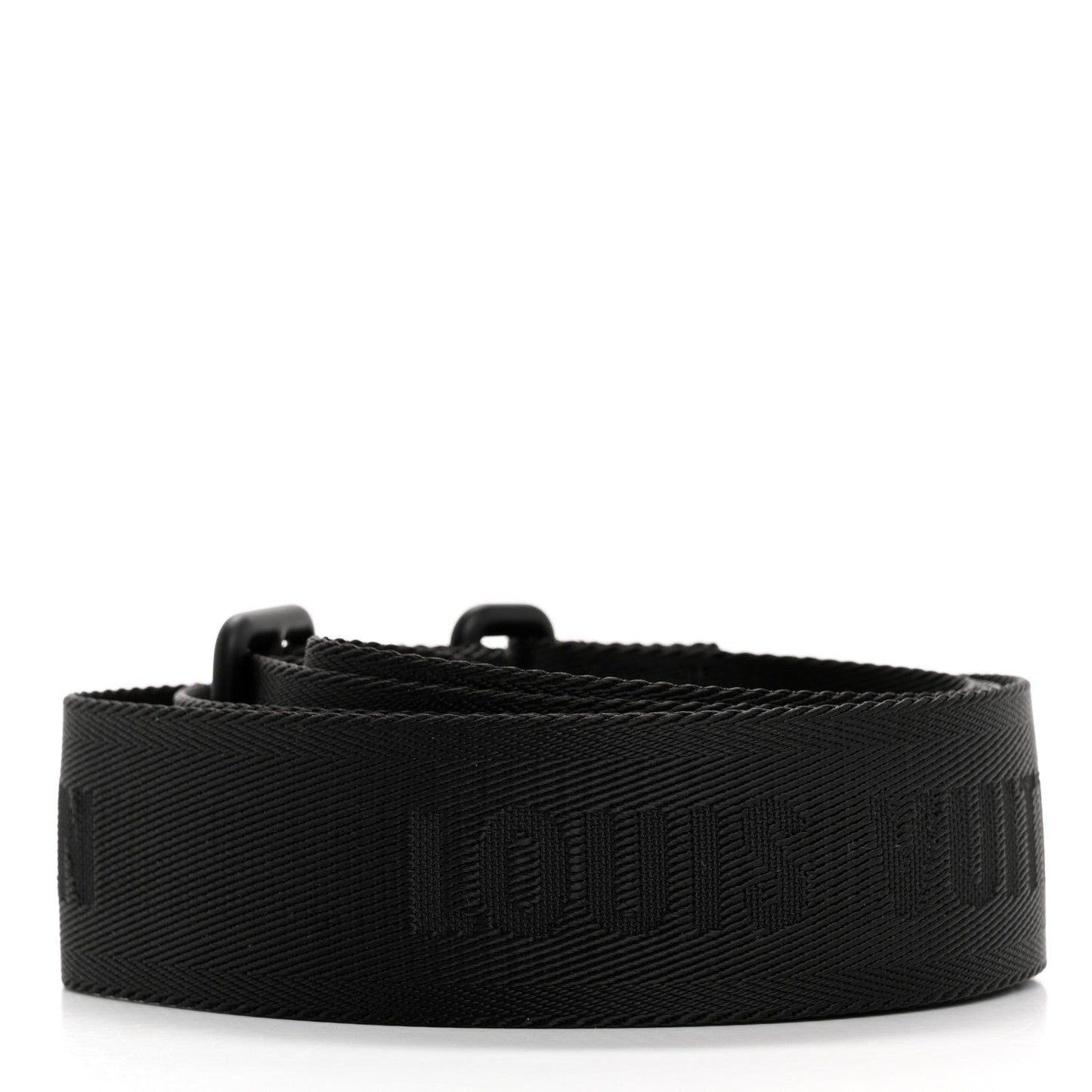 Jacquard Canvas Keepall Bandouliere Adjustable Shoulder Strap Black