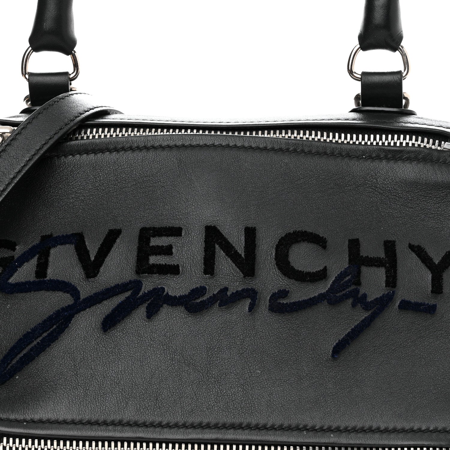 Givenchy Sugar Goatskin Velvet Logo Small Pandora Black 9 of 12