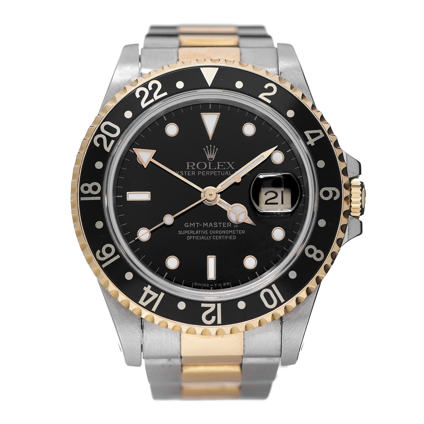 Stainless Steel 18K Yellow Gold 40mm GMT-Master II Oyster Perpetual Date Watch 16713