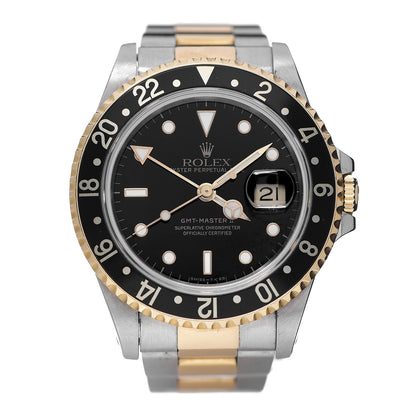 Rolex Stainless Steel 18K Yellow Gold 40mm GMT-Master II Oyster Perpetual Date Watch 16713 1 of 6