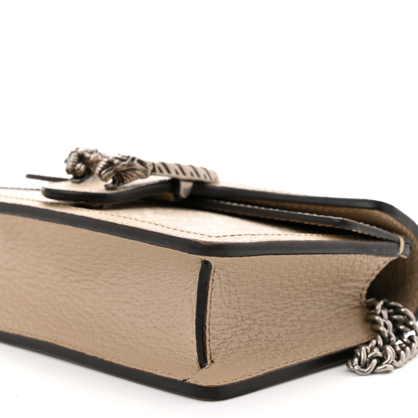 GG Supreme Monogram Textured Dollar Calfskin Super Mini Dionysus Shoulder Bag Beige Mystic White Oatmeal