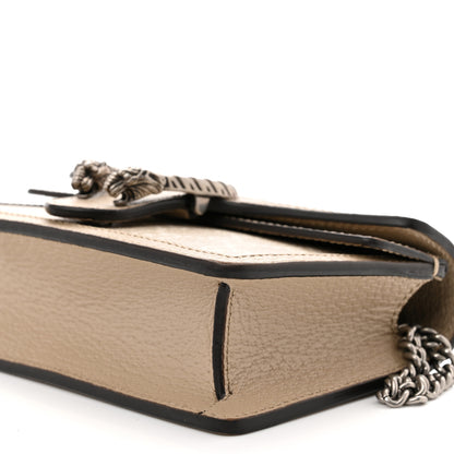Gucci GG Supreme Monogram Textured Dollar Calfskin Super Mini Dionysus Shoulder Bag Beige Mystic White Oatmeal 8 of 8