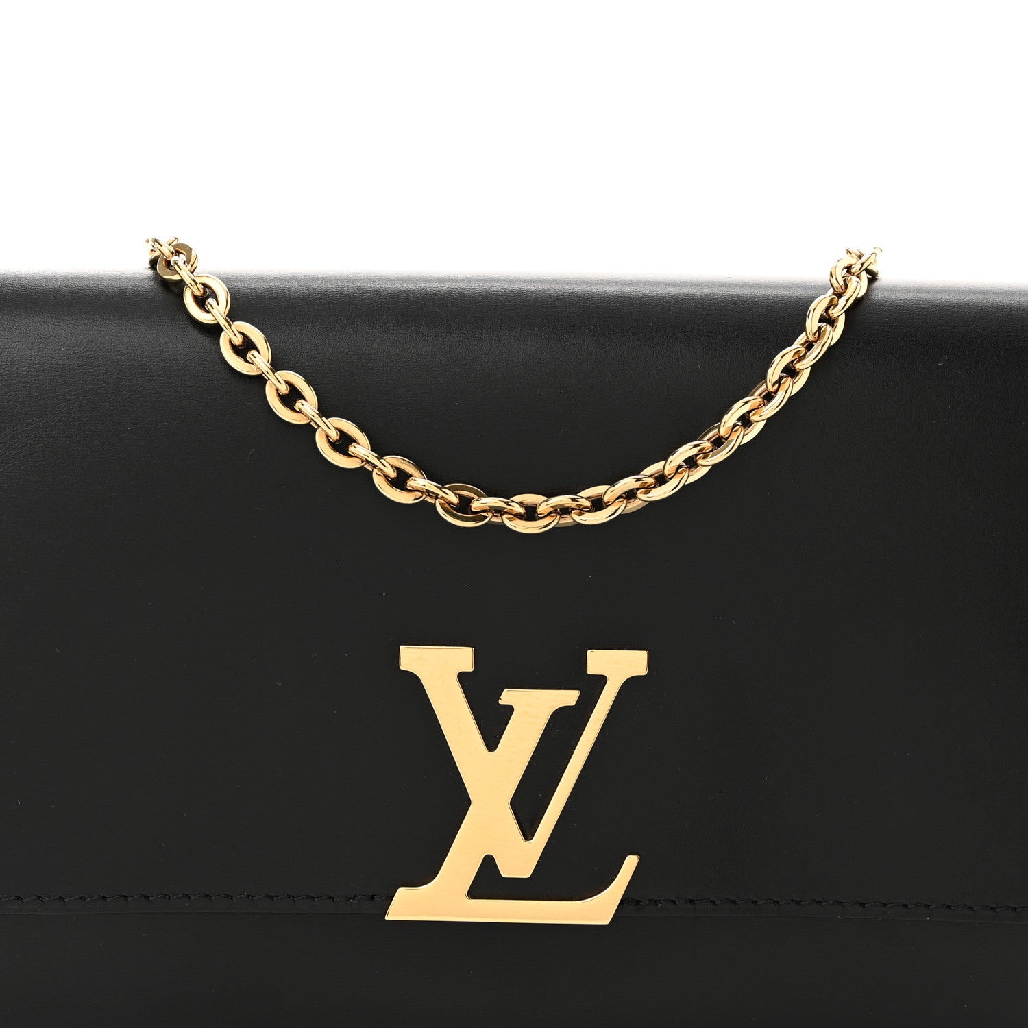 Louis Vuitton Calfskin Chain Louise GM NM Black 7 of 11