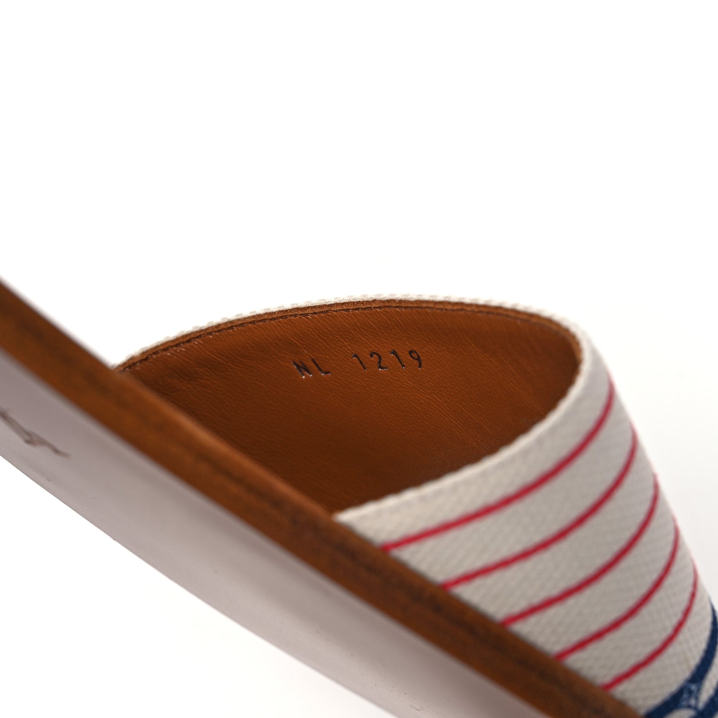 Canvas LV Escale Lock It Flat Mule 38 Blue