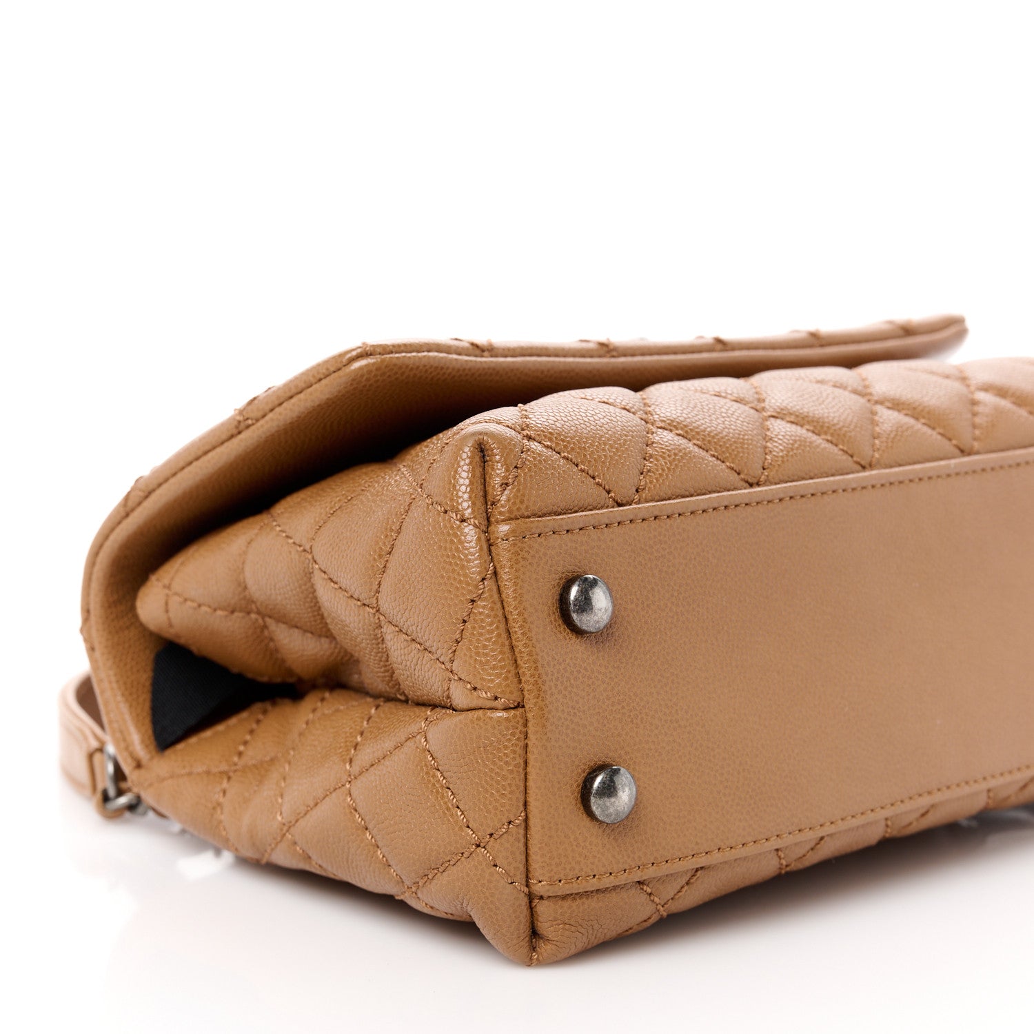 Chanel Caviar Lizard Embossed Quilted Mini Coco Handle Flap Brown 10 of 11