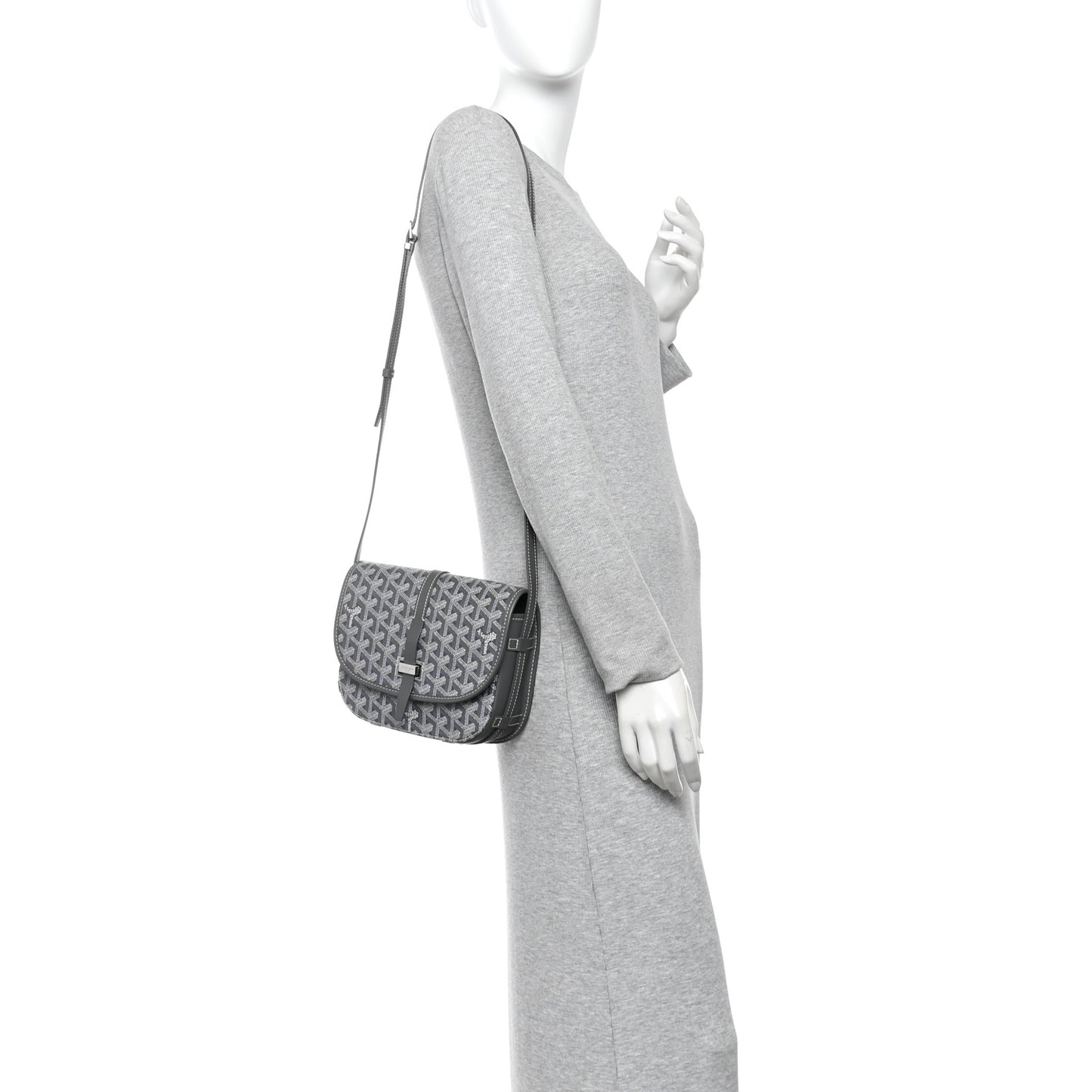 Goyardine Belvedere II PM Messenger Bag Gray