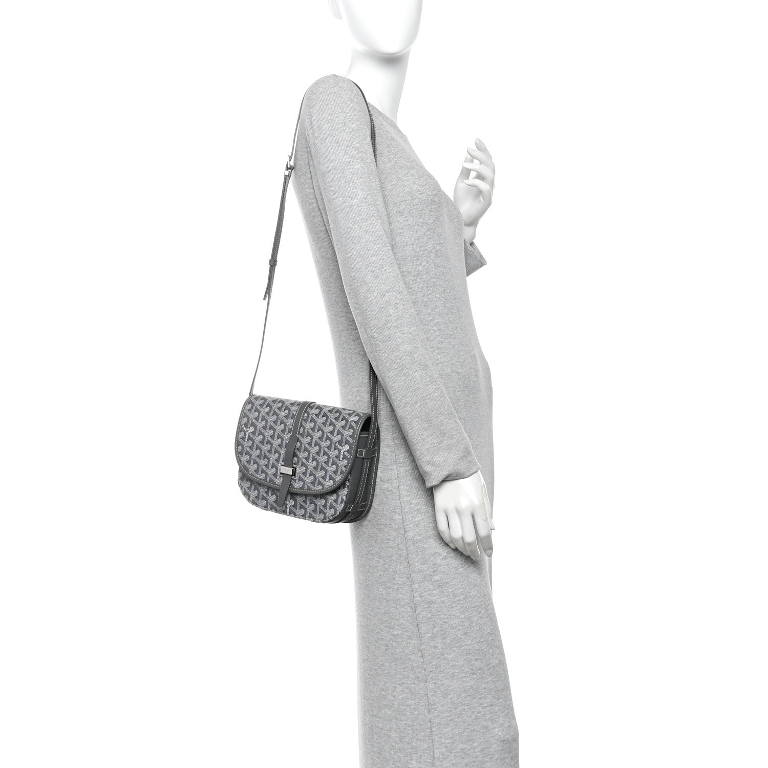 Goyard Goyardine Belvedere II PM Messenger Bag Gray 2 of 9