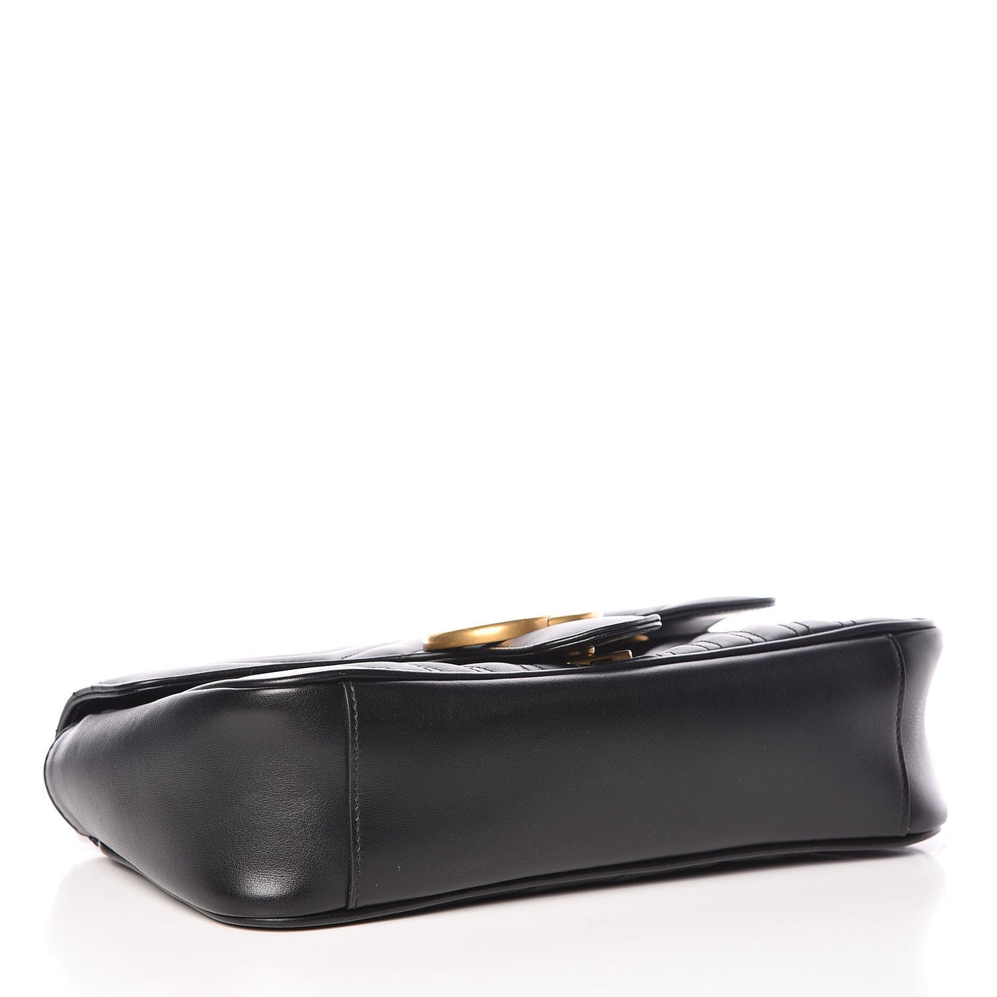 Calfskin Matelasse Small GG Marmont Shoulder Bag Black