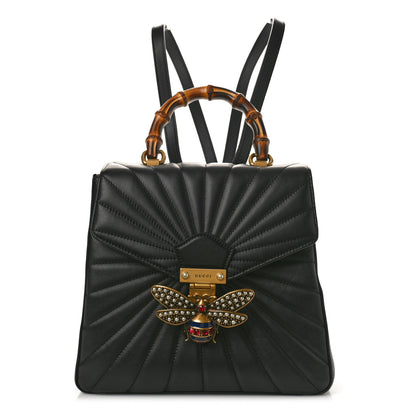 Gucci Calfskin Bamboo Trapuntata Queen Margaret Backpack Black 1 of 10