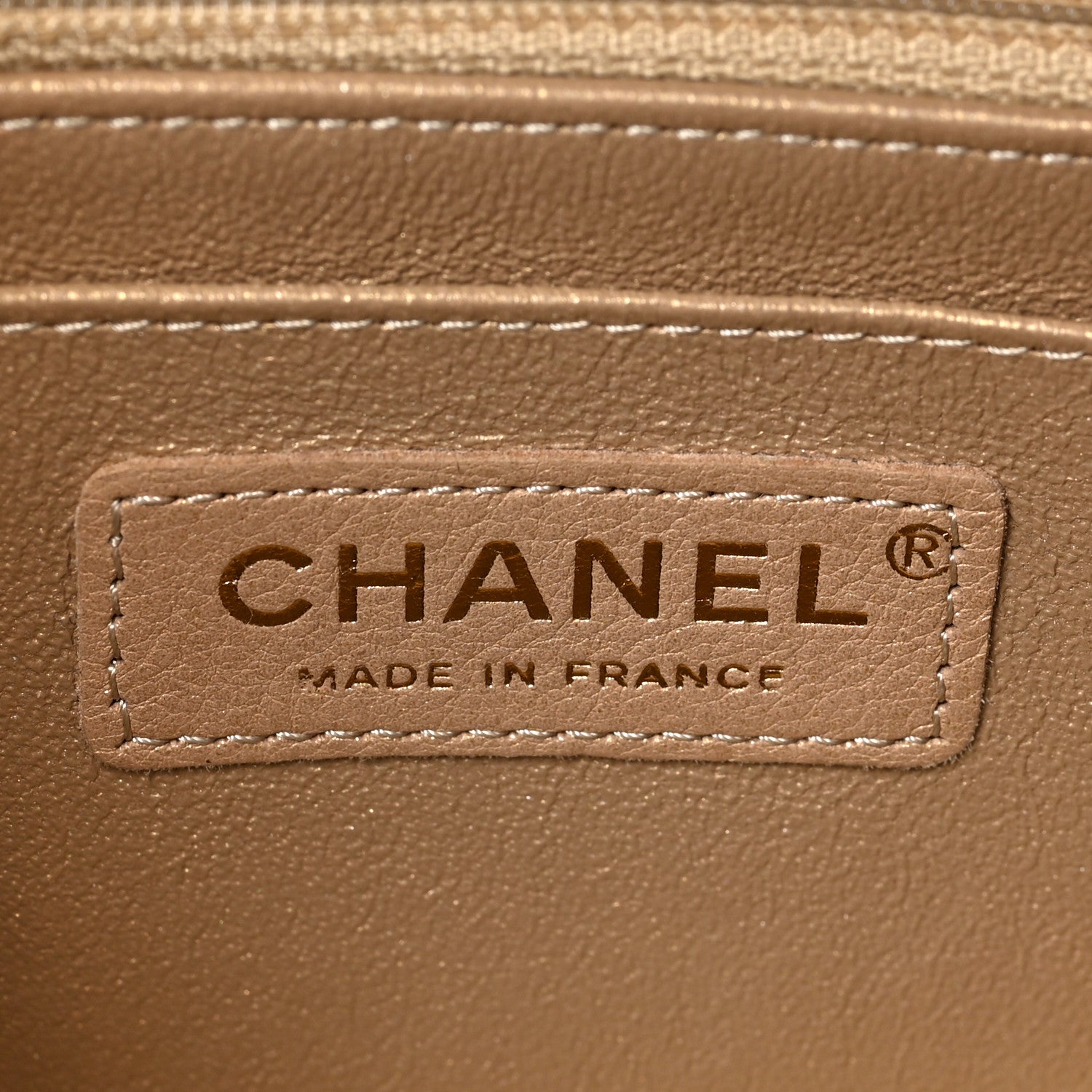 Chanel Pearly Caviar Quilted Mini Rectangular Flap Gold 6 of 9