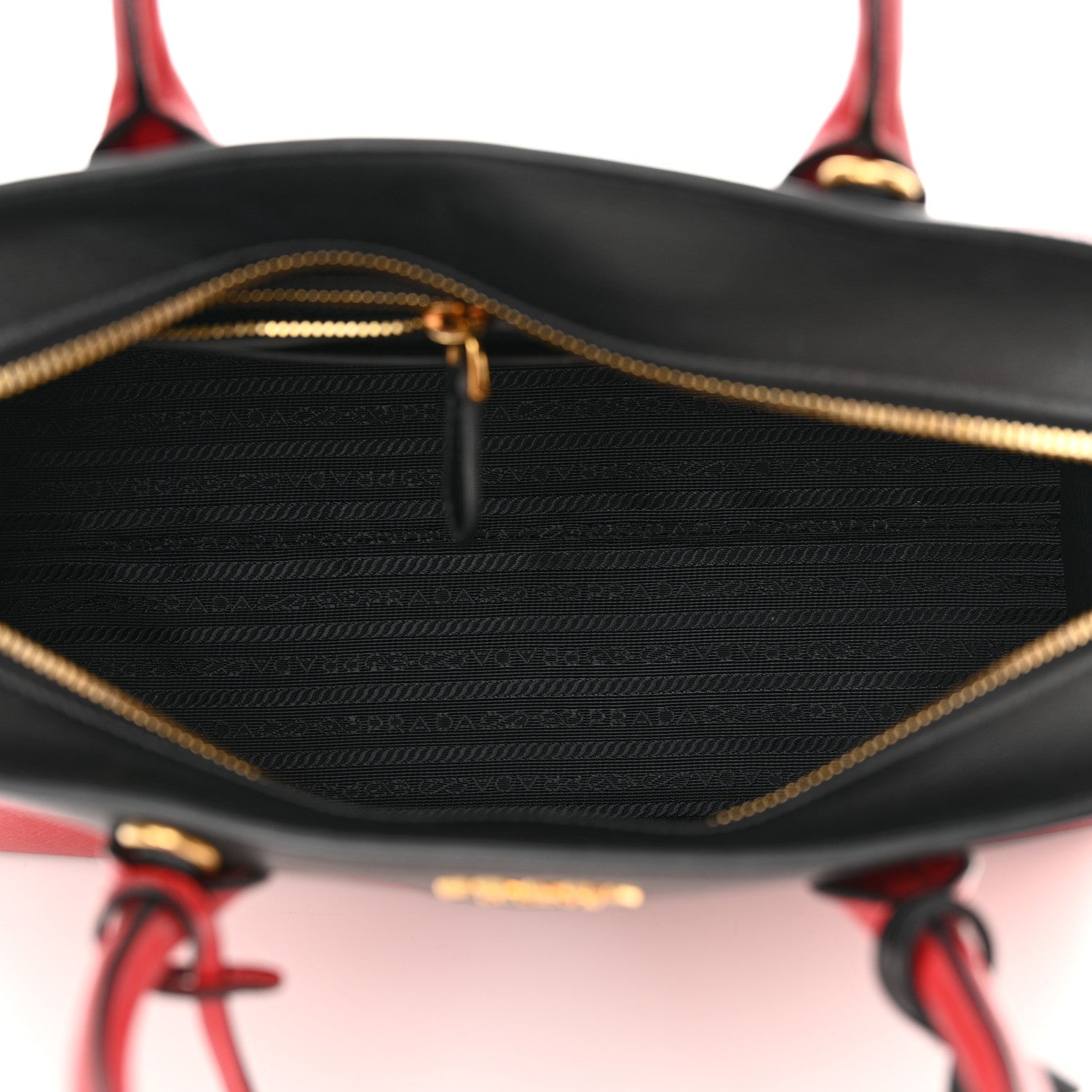 Prada Saffiano City Calfskin Medium Esplanade Fuoco Black 5 of 13