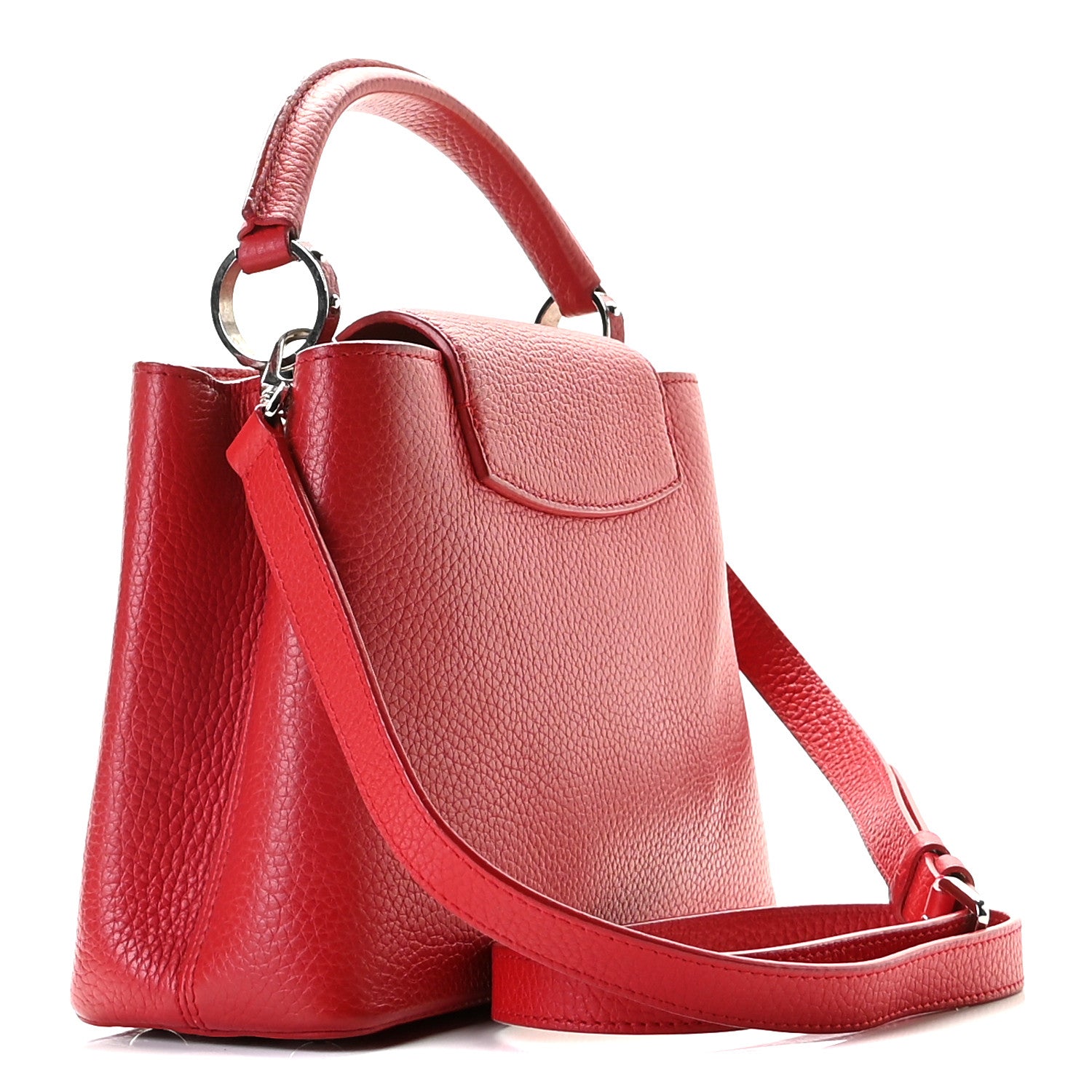 Louis Vuitton Taurillon Capucines BB Rubis 2 of 8