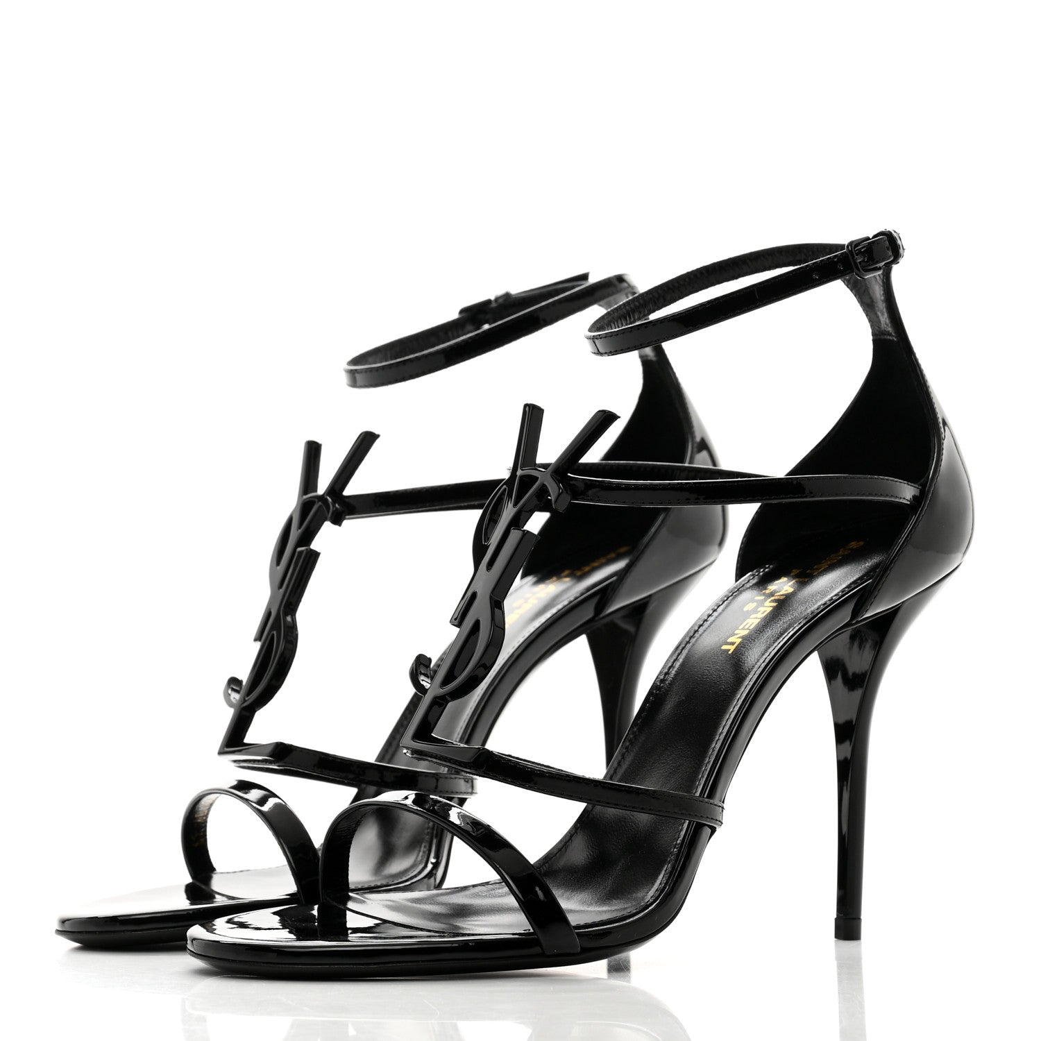 Saint Laurent Patent Cassandra 100 Sandals 39 Black 3 of 9