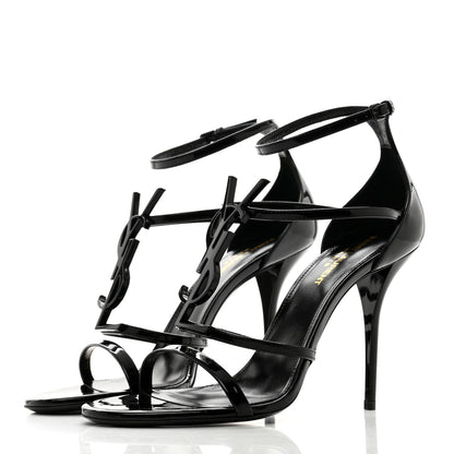 Saint Laurent Patent Cassandra 100 Sandals 39 Black 3 of 9