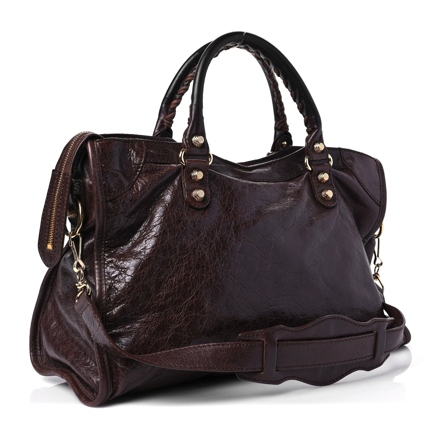 Balenciaga Agneau Giant 12 Gold Hardware City Cigare Fonce 3 of 8