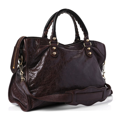 Balenciaga Agneau Giant 12 Gold Hardware City Cigare Fonce 3 of 8