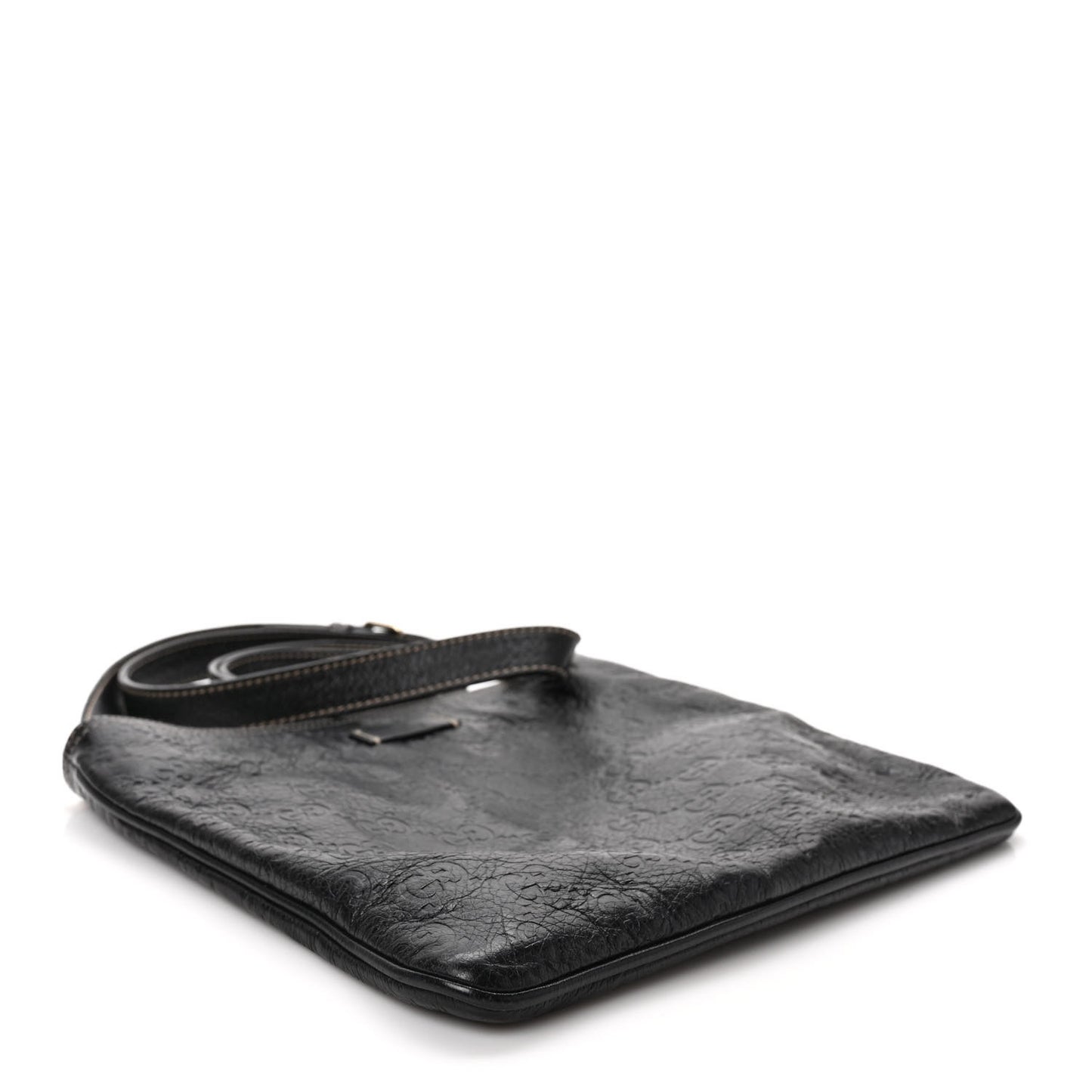 Guccissima Small Flat Messenger Bag Black
