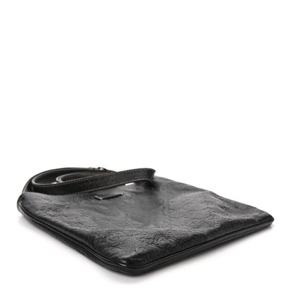 Gucci Guccissima Small Flat Messenger Bag Black 4 of 9