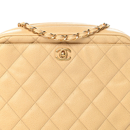 Chanel Caviar Quilted Camera Case Beige 9 of 15