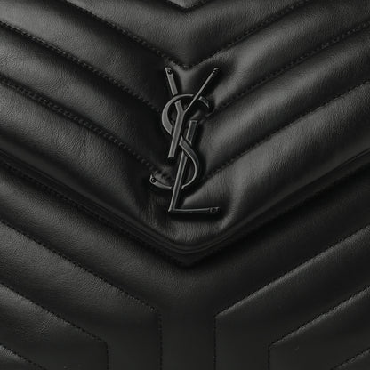 Saint Laurent Calfskin Y Quilted Monogram Medium Loulou Chain Satchel Black 8 of 10