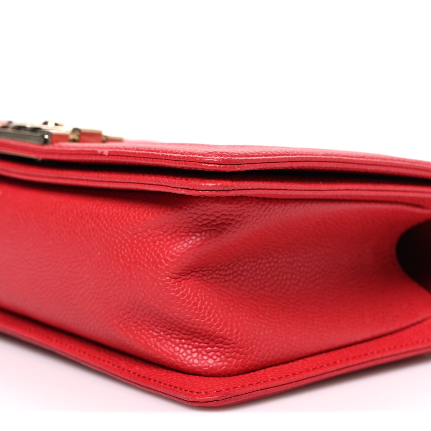 Chanel Caviar Quilted Medium Boy Flap Red 10 of 11
