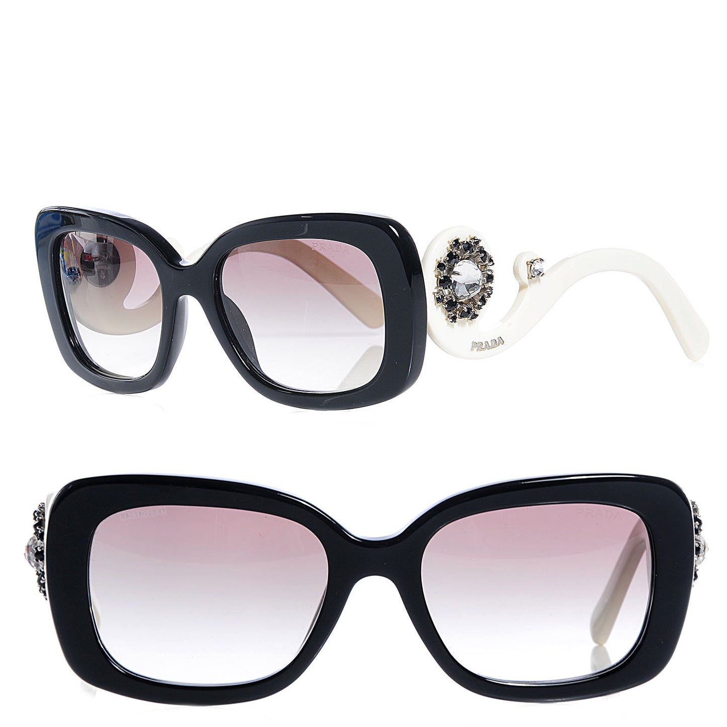 Minimal Baroque Sunglasses Black White